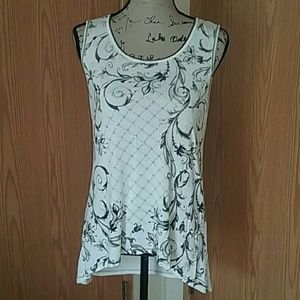 Medium White w/Rhinestone Vanilla Sugar Tank Top